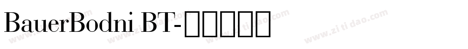 BauerBodni BT字体转换